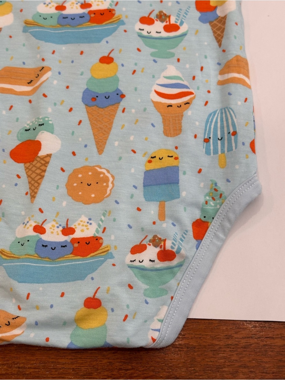 NWOT Little Sleepies Blueberry Ice Cream Social Bodysuit, 12-18M - Picture 4 of 7